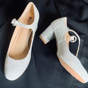 New-Didifu Silver glitter Mary Jane Wedding Shoe Size 11 ultimate, dancing, shoe